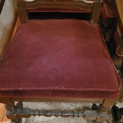 Lot 307: (6) Spanish Revival Dining Chairs (2 Captain Chairs)