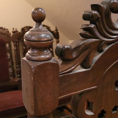 Lot 307: (6) Spanish Revival Dining Chairs (2 Captain Chairs)