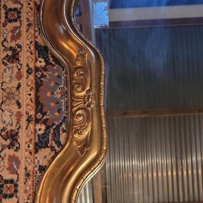 Lot 308: Vintage Large Mirror with Gold Gilt Frame