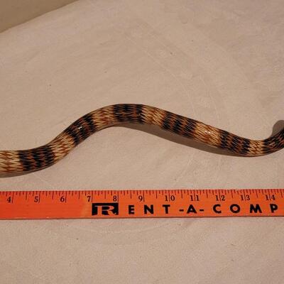 Lot 309: (2) Handpainted Wood Snakes