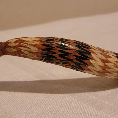 Lot 309: (2) Handpainted Wood Snakes