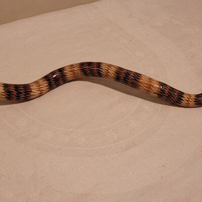 Lot 309: (2) Handpainted Wood Snakes