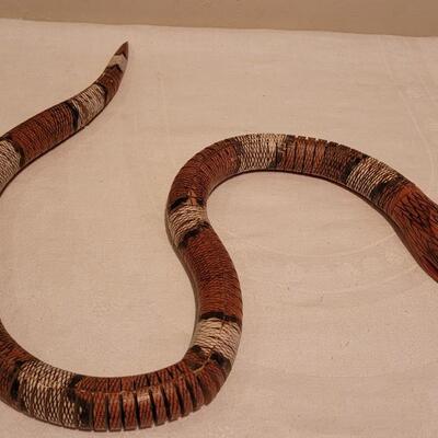 Lot 309: (2) Handpainted Wood Snakes