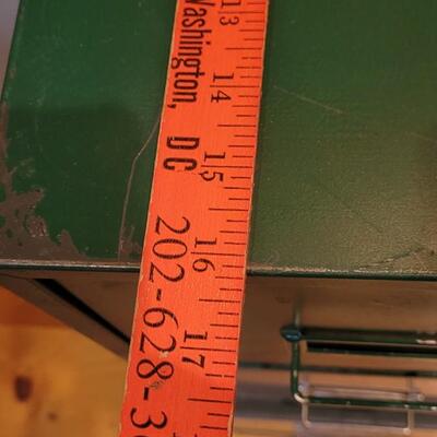 Lot 311: Green and Tan Desk Top File Cabinets