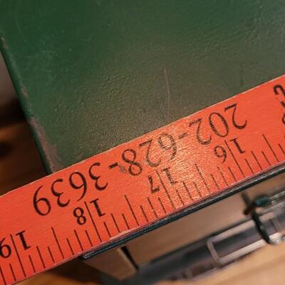 Lot 311: Green and Tan Desk Top File Cabinets