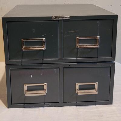 Lot 313: (2) Dark Gray Desktop File Cabinet 