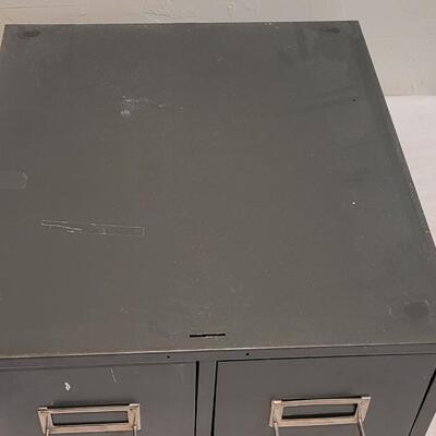 Lot 313: (2) Dark Gray Desktop File Cabinet 