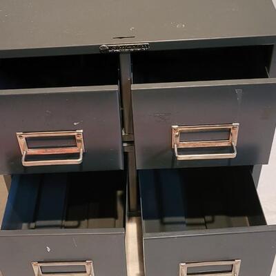 Lot 313: (2) Dark Gray Desktop File Cabinet 
