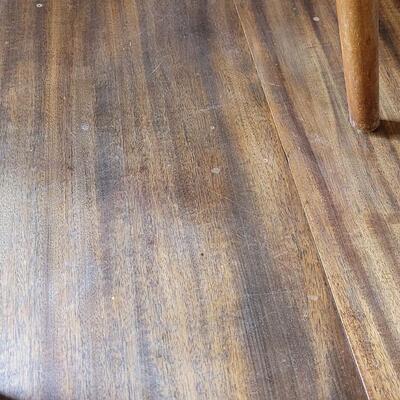 Lot 321: Antique Wood Stool with a Curved Leg 