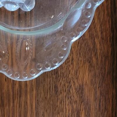 Lot 322: Antique Cut Glass (2) Vanity Perfume Bottles and Powder Covered Dish 