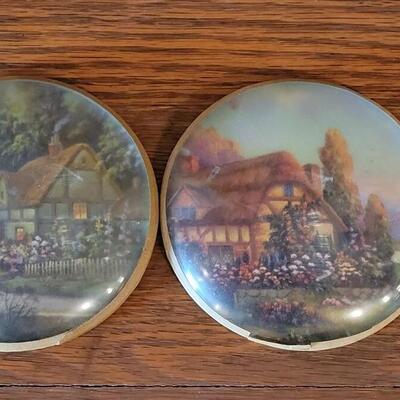 Lot 323: (2) Antique 1920's/30's Convex Bubble Prints 4.5"