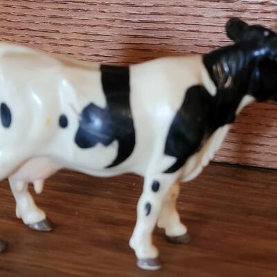 Lot 325: 1944 Weld County 4H Livestock Record Book and Vintage Cow Toy