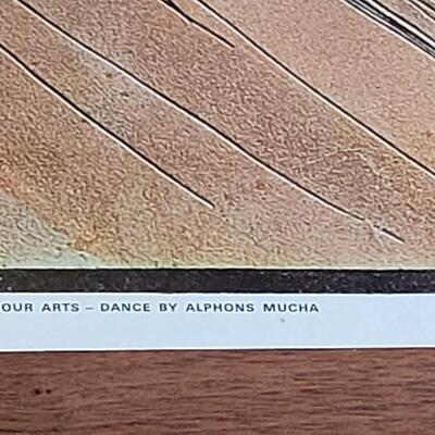 Lot 327: Vintage "Four Arts - Dance" Print by Alphons Mucha and Mucha Book 