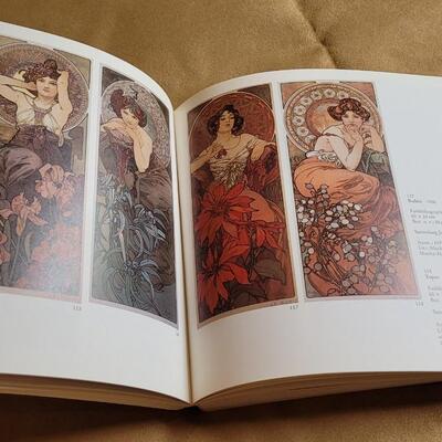 Lot 327: Vintage "Four Arts - Dance" Print by Alphons Mucha and Mucha Book 
