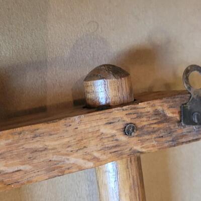 Lot 329: Antique Wall Hanging Coat Rack 