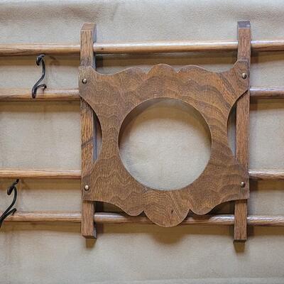 Lot 329: Antique Wall Hanging Coat Rack 