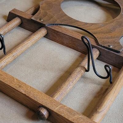 Lot 329: Antique Wall Hanging Coat Rack 