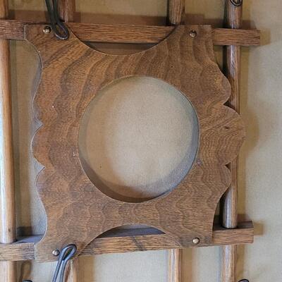 Lot 329: Antique Wall Hanging Coat Rack 