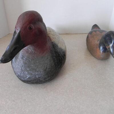 LOT 93 WOODEN CARVED DUCK'S 