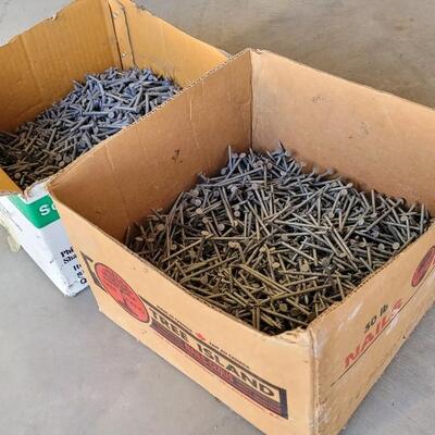 Lot 344: (2) Boxes of Loose Nails 