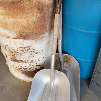 Lot 356: (2) Vintage Metal Snow Shovels