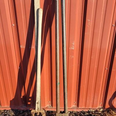 Lot 357: (2) Vintage Post Hole Diggers 