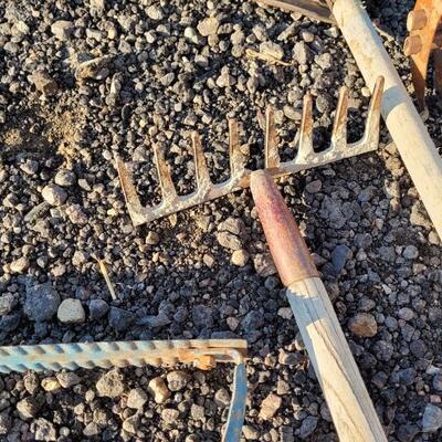 Lot 359: (4) Vintage Rakes 