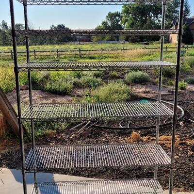 Lot 361: Metal Storage Rack on Wheels # 1 (76 x 18 x 47.5)