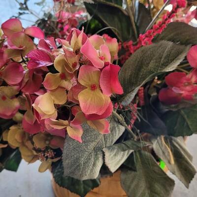 Lot 367: Artificial Flowers w/ Basket