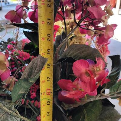 Lot 367: Artificial Flowers w/ Basket