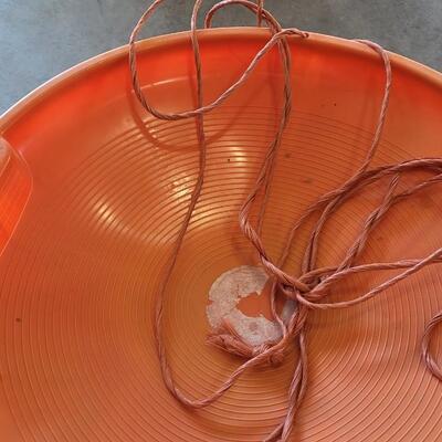 Lot 369: Vintage Orange Snow Sled Plastic 