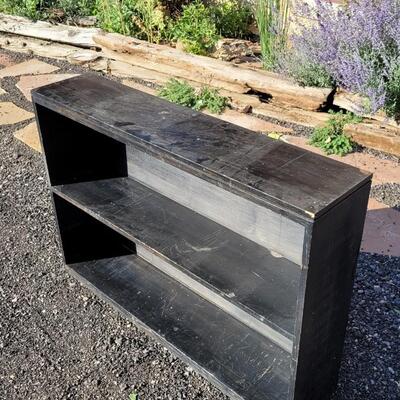 Lot 370: Vintage Black Bookshelf 42 x 9 x 29