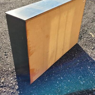 Lot 370: Vintage Black Bookshelf 42 x 9 x 29