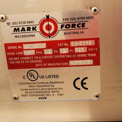 Lot 372: MARK FORCE Stone Grille Industrial Restaurant Gourmet Oven w/ Stones, Plates, etc 