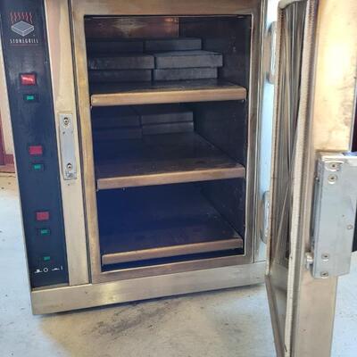 Lot 372: MARK FORCE Stone Grille Industrial Restaurant Gourmet Oven w/ Stones, Plates, etc 