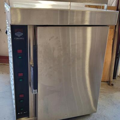 Lot 372: MARK FORCE Stone Grille Industrial Restaurant Gourmet Oven w/ Stones, Plates, etc 