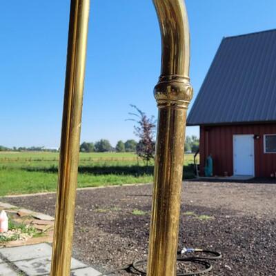 Lot 377: Antique Solid Brass Bed with Rails