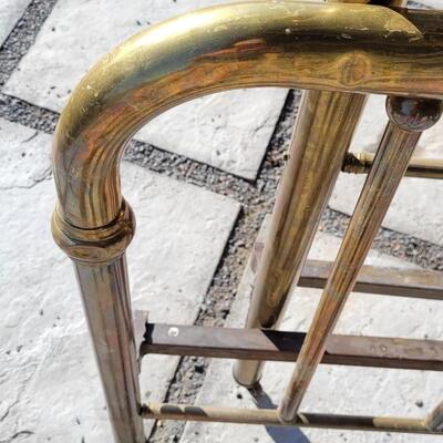 Lot 377: Antique Solid Brass Bed with Rails