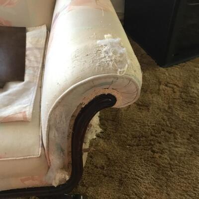 Antique Vintage Art Nouveau Wing Club Chair, need reupholstering