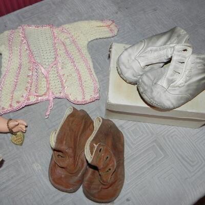 LOT 155 ANTIQUE  DOLLS & CHALK WARE