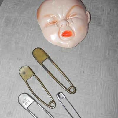 LOT 155 ANTIQUE  DOLLS & CHALK WARE