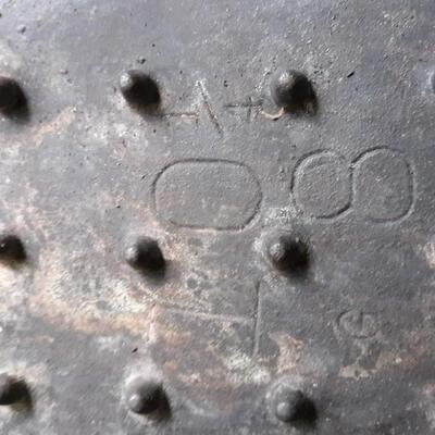 Lot 4- Cast Iron pan with lid -Stamped with a number 8.