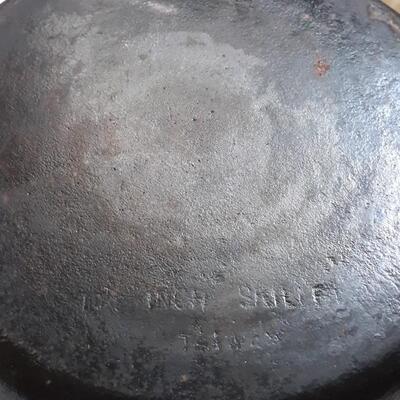 Lot 6- Cast Iron Frying Pan - Name not readable