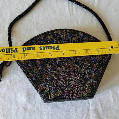 Lot 392: Peacock Beaded Purse - Chico's
