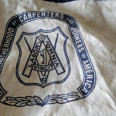 Lot 393: The United Brotherhood of Carpenters Tote - Ivory and Blue