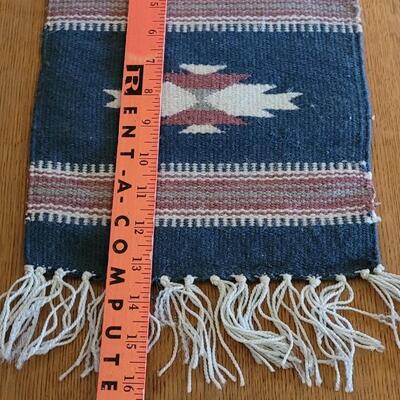 Lot 397: Small Chimayo Style Tabletop Weaving 