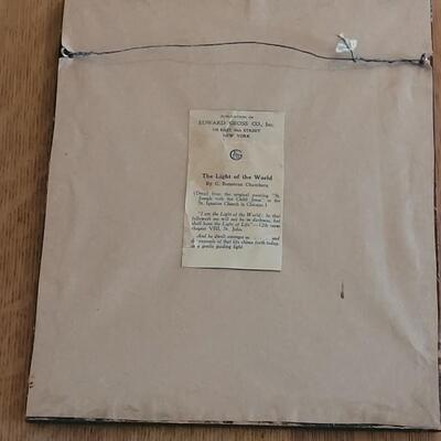 Lot 399: Antique Print "The Light of the World" by C. Bosses Chambers