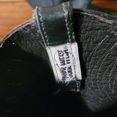 Lot 402: Dark Green Cowboy Boots Size 9.5