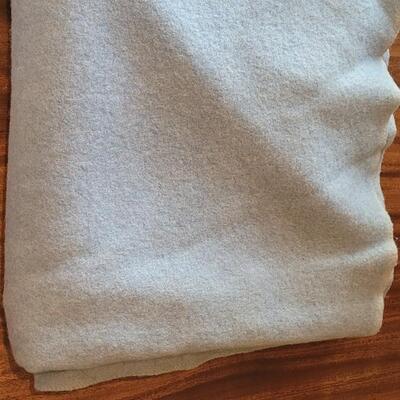 Lot 409: Light Blue Vintage Wool Blanket