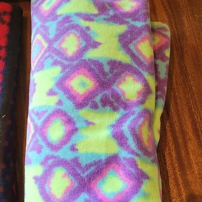Lot 411: Fleece Blankets with Raw Edges